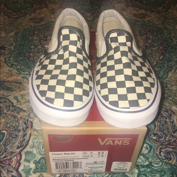 checkered vans size 2